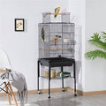 Black Metal Bird Cage with Rolling Stand L5198