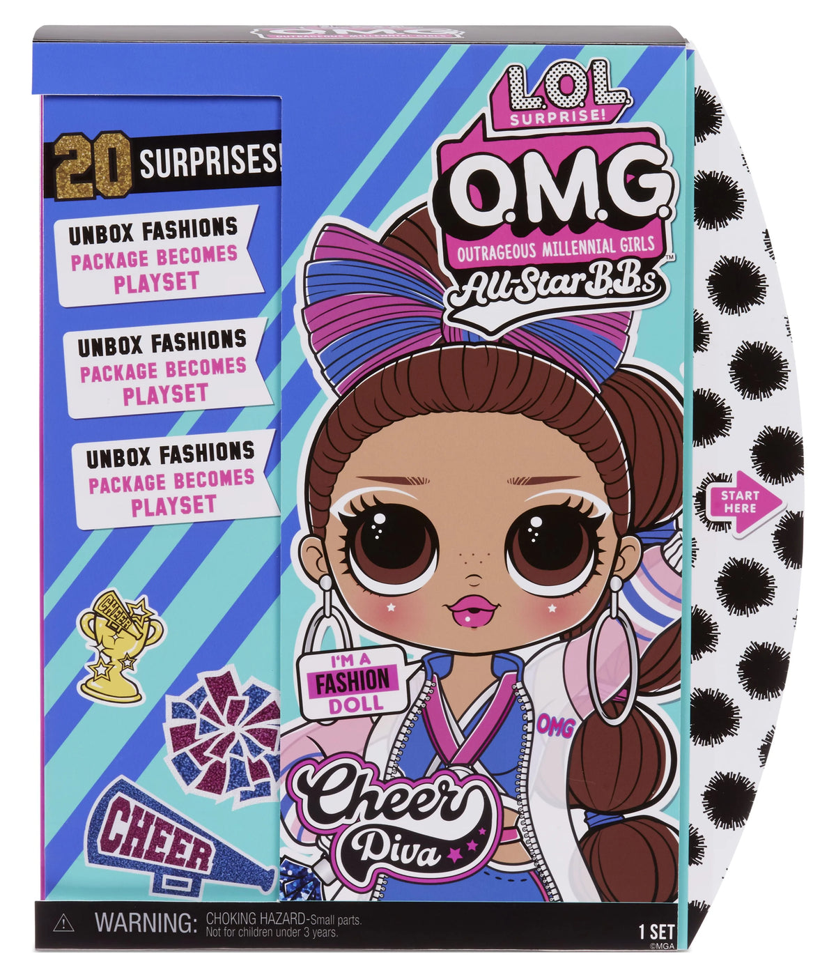 Cheerleading Fashion Doll With 20 Surprises To Unbox K6610
