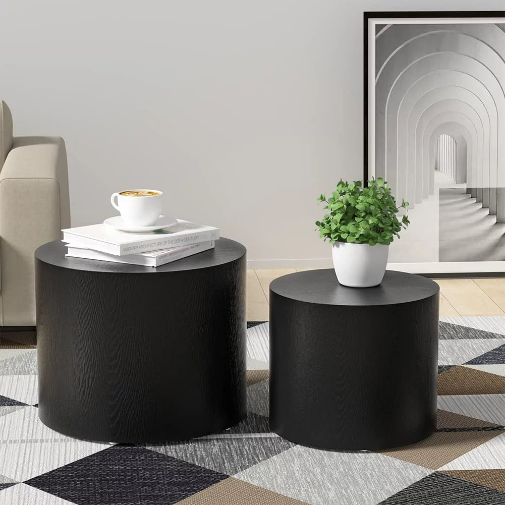 Set of 2 Square Wood Coffee Table F414149