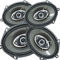 4-Way 380 Watts Coaxial Car Speakers 4 Ohm (4 Speakers) F7909