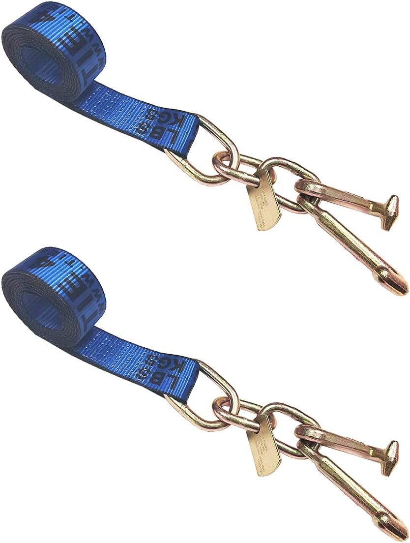 2 x 10' Car Straps Tie Down Set 4 Pack Blue U215280