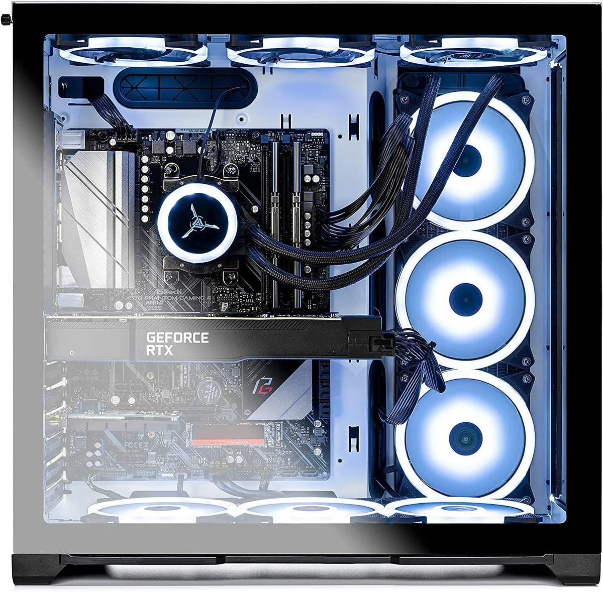 White Gaming Desktop PC with AMD Ryzen 7 5800X, RTX 3080 Ti, 1TB NVMe SSD, 16GB DDR4 S1950