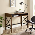 Grey Wash Metal Writing Desk O59339