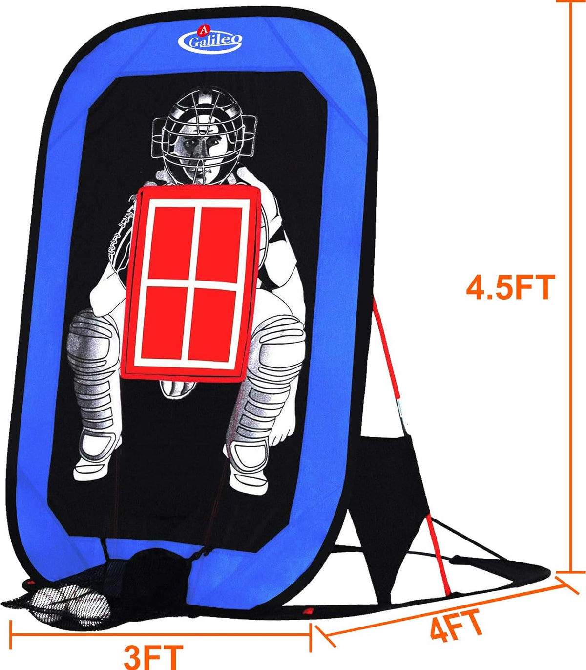 Baseball Softball Pitching Net with Strike Zone and Carry Bag T414696