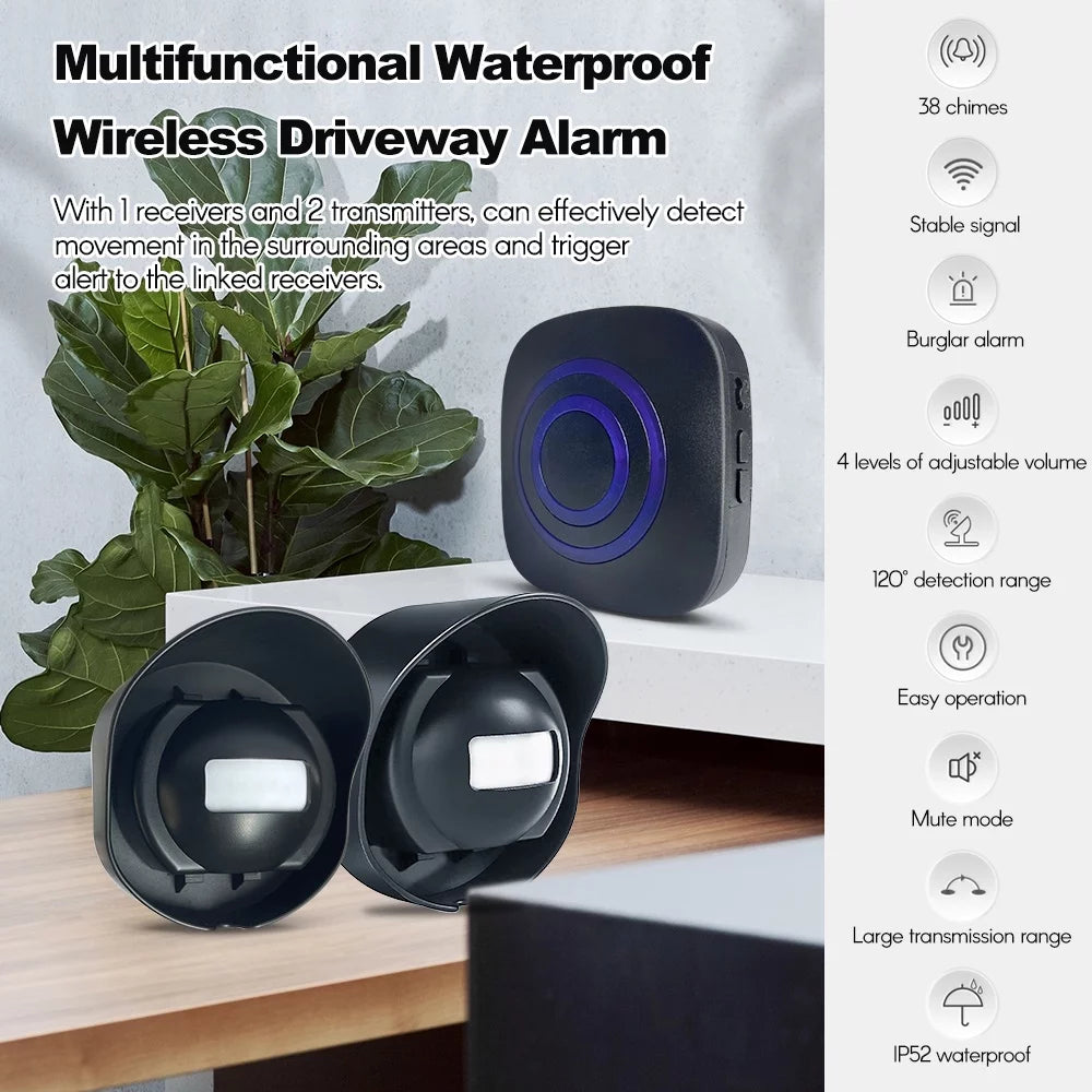 Wireless Driveway Alarm Motion Sensor Alarm 1 Receiver 2 Transmitters J8069