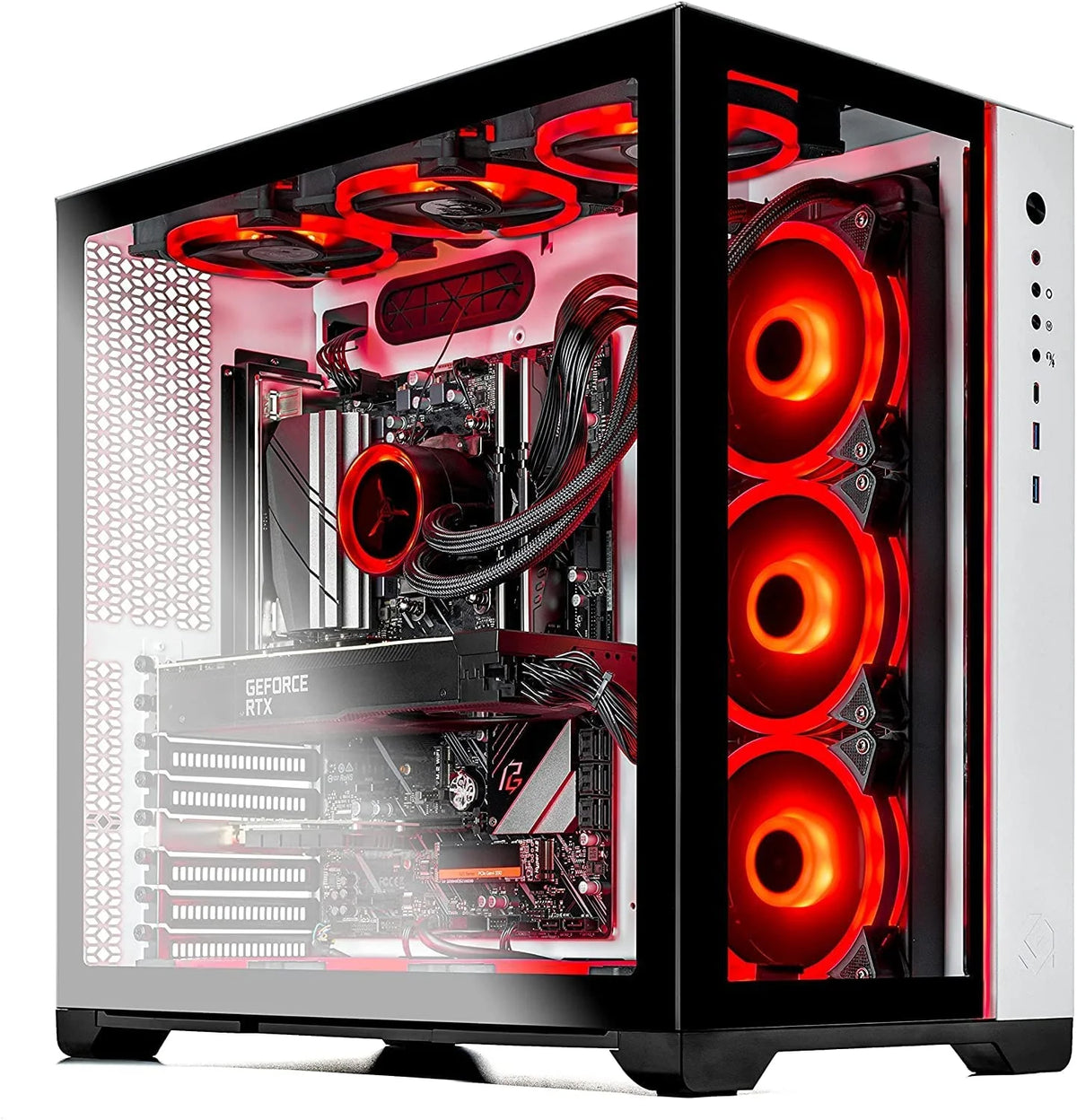 White Gaming Desktop PC with AMD Ryzen 7 5800X, RTX 3080 Ti, 1TB NVMe SSD, 16GB DDR4 S1950