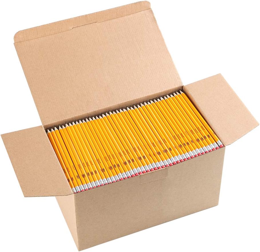 Wood-Cased #2 HB Pencils, Yellow, Pre-sharpened, 1000 pencils Y939828