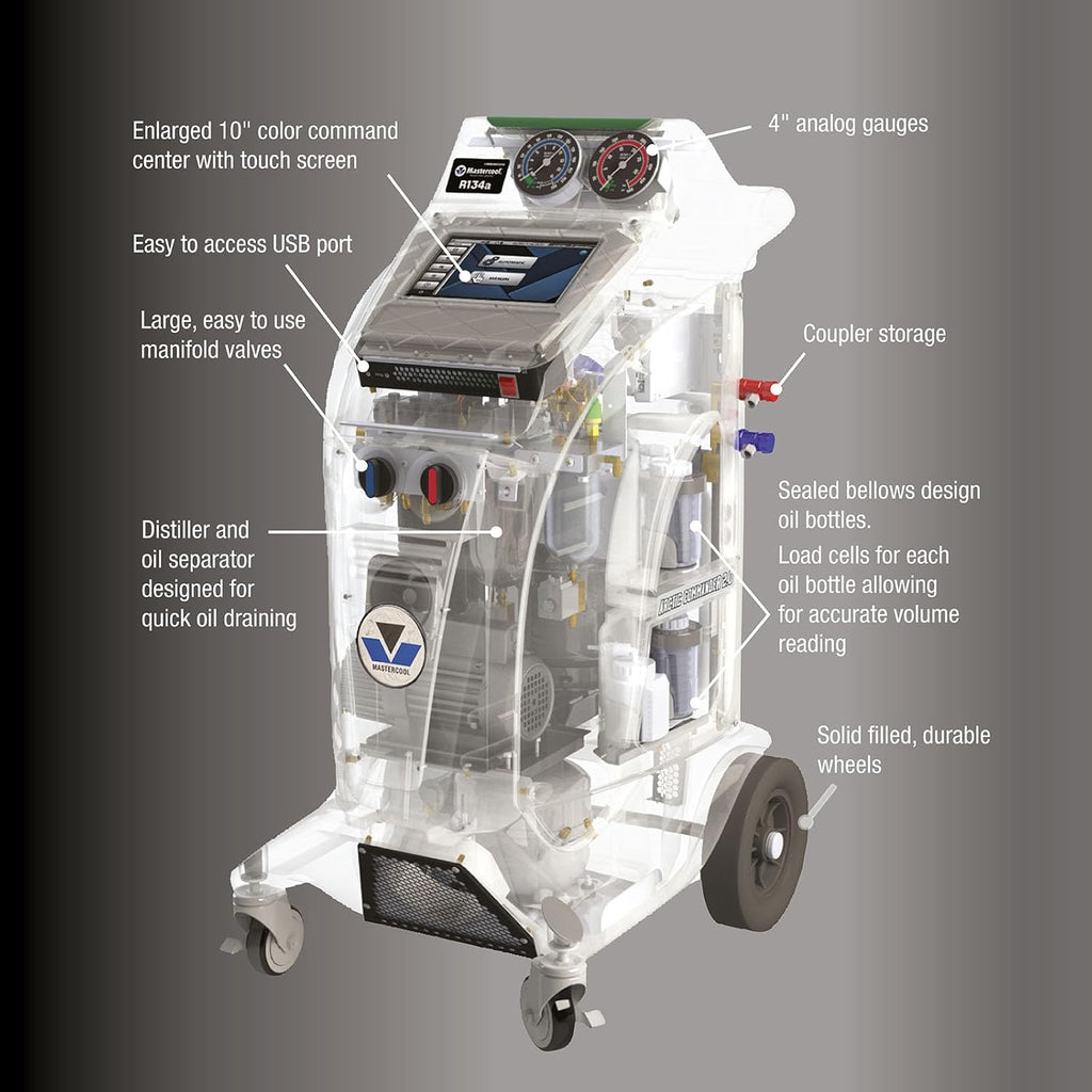 Recover/Recycle/Recharge Machine with Refrigerant Identifier Y2610