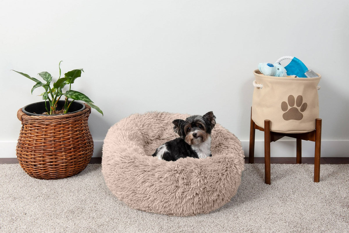 Large Mist Gray Donut Dog Bed B3528
