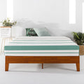 Cherry Twin Solid Wood Platform Bed with Wooden Slats J876290