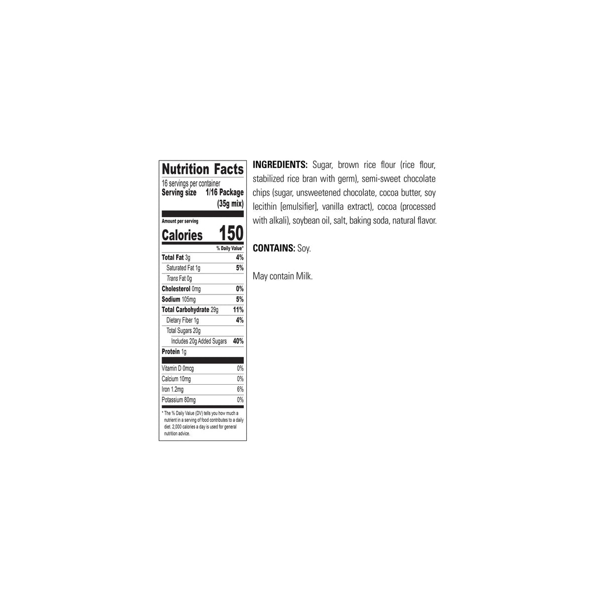Gluten Free Double Chocolate Brownie Mix 20 Oz R3074