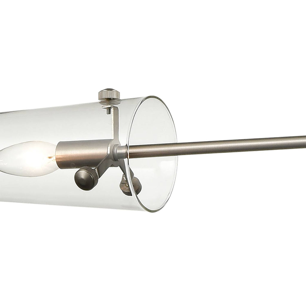2-Light Island Satin Nickel Clear Glass Y9458