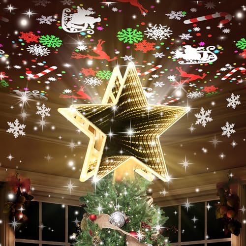 Christmas Tree Topper Lighted with 6 Projection Modes S722