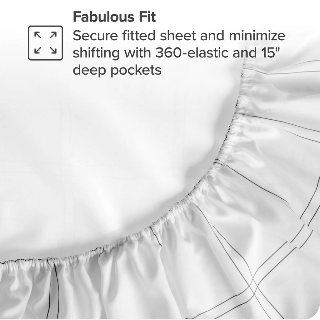 Ultra-Soft 4-Pieces Deep Pockets Queen Sheet Set Z89364
