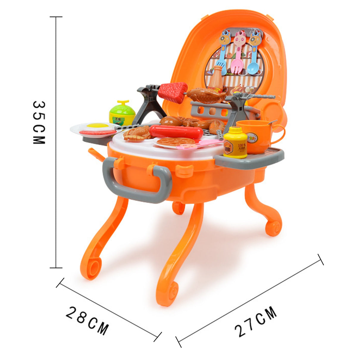 Portable BBQ Toy Set with Suitcase Design E7948