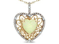 14k Yellow Gold Heart Pendant Necklace H366
