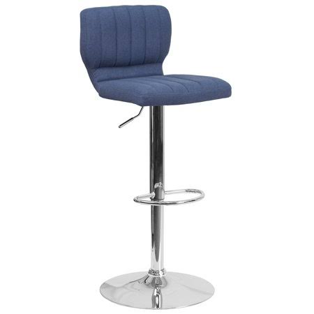 Blue Adjustable Height Barstool with Chrome Base I298