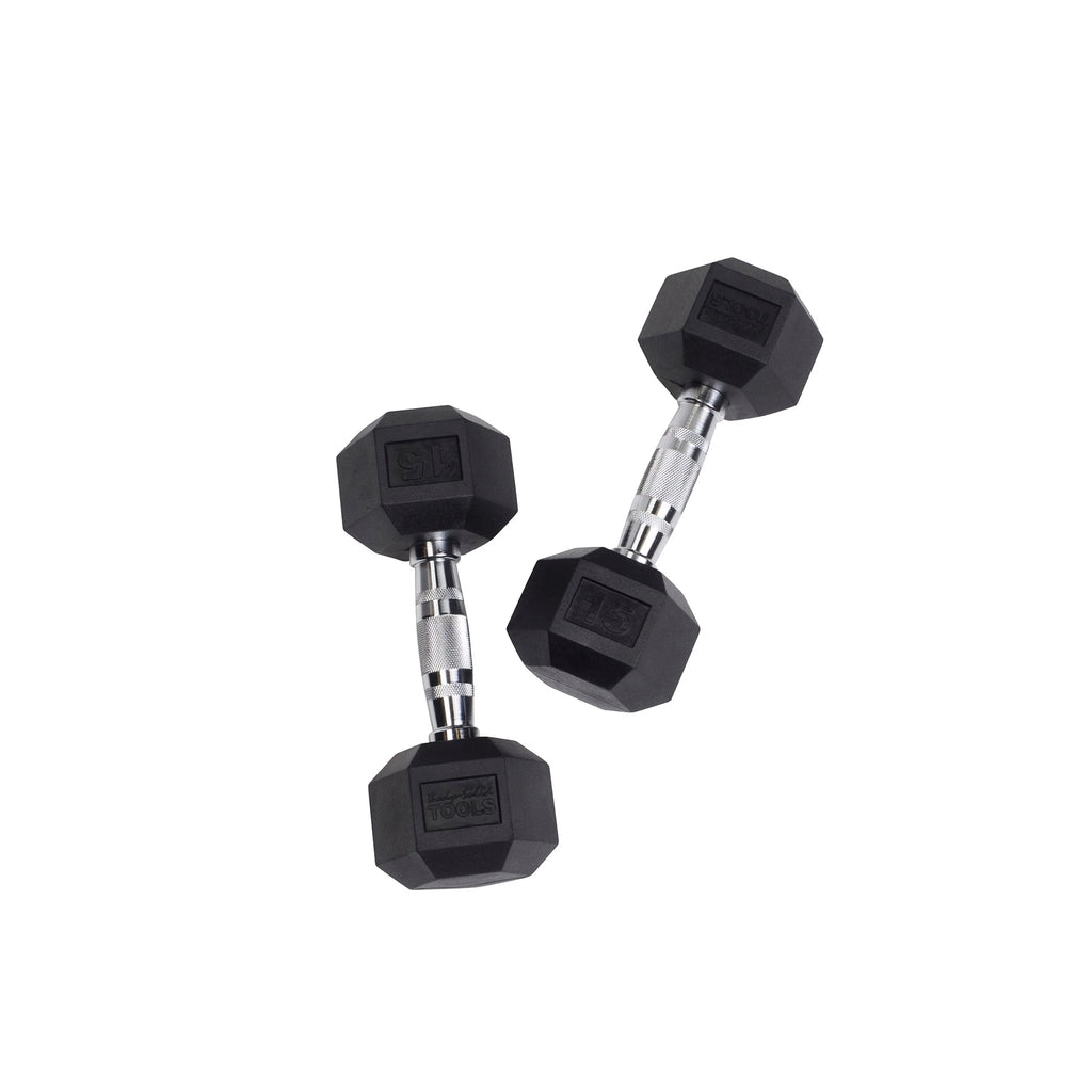 60 lbs. Rubber Hex Dumbbell Set F40238