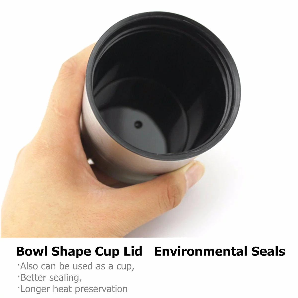 Stainless Steel 12V 500ml Heated Travel Mug with Lid U7989