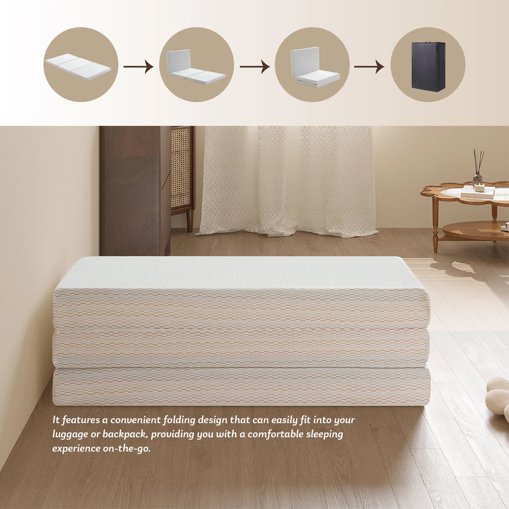 3 inch Twin Size Tri-Folding Memory Foam Mattress S154