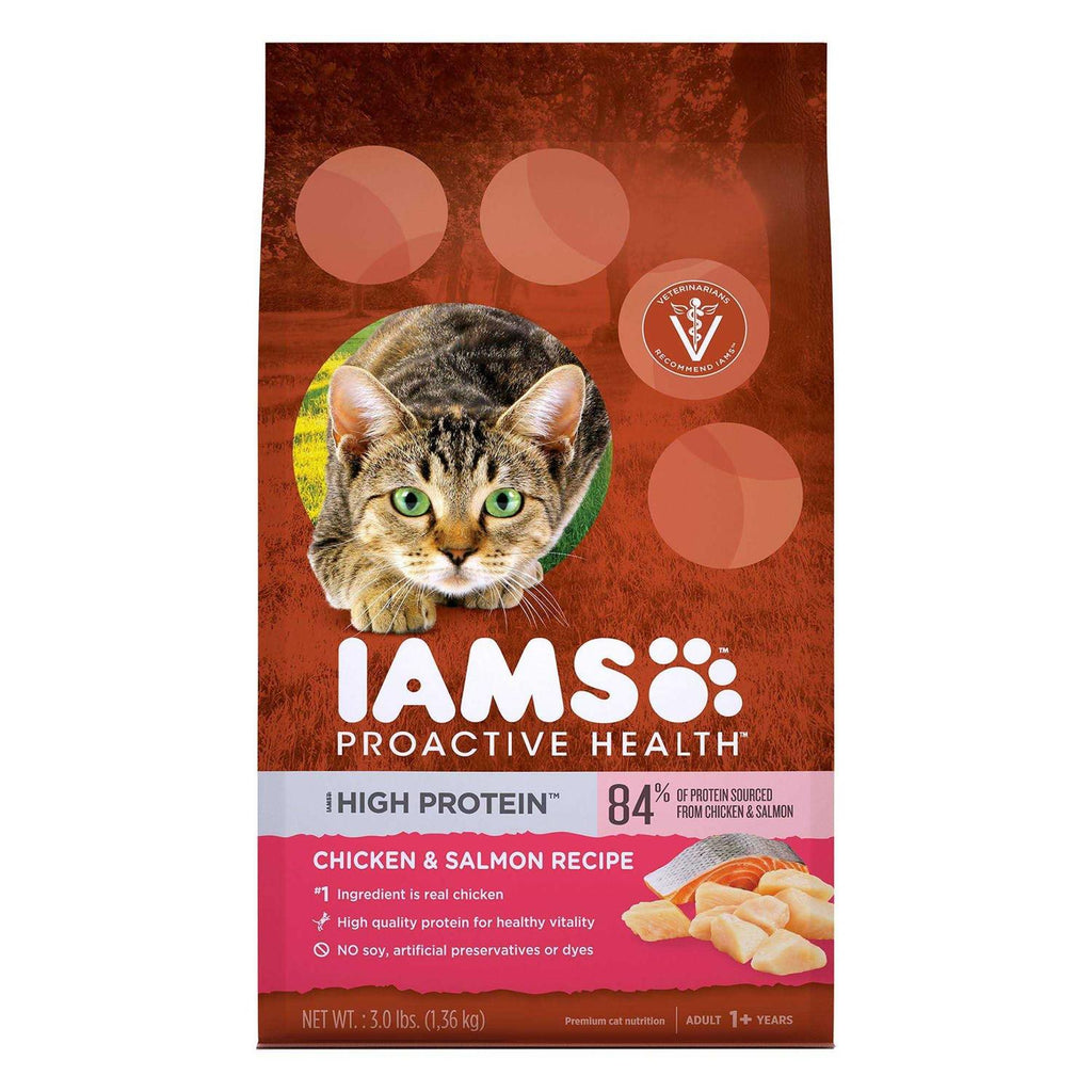 High Protein Adult Dry Cat Food with Chicken & Salmon C6512