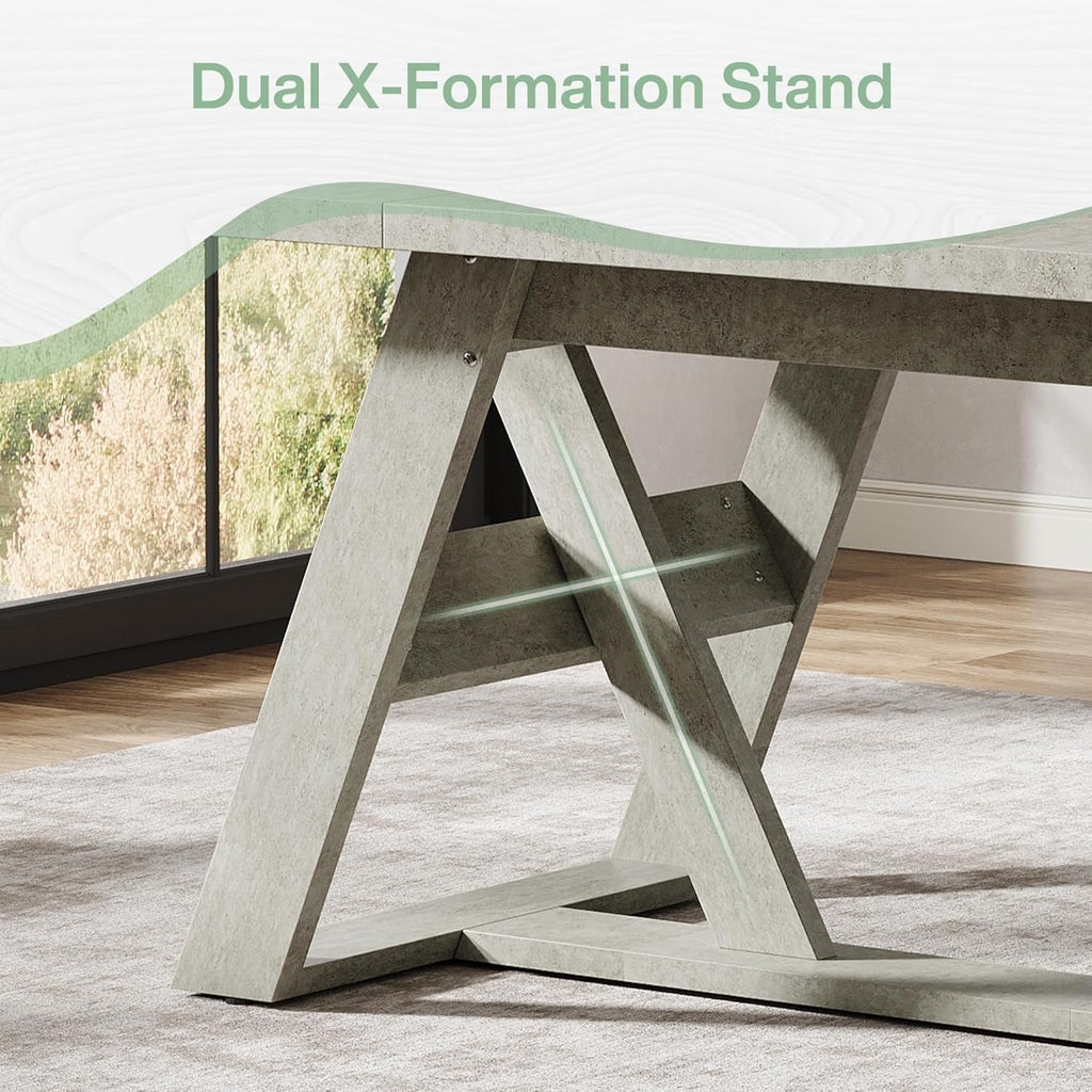 Gray Wood Dining Table L28663