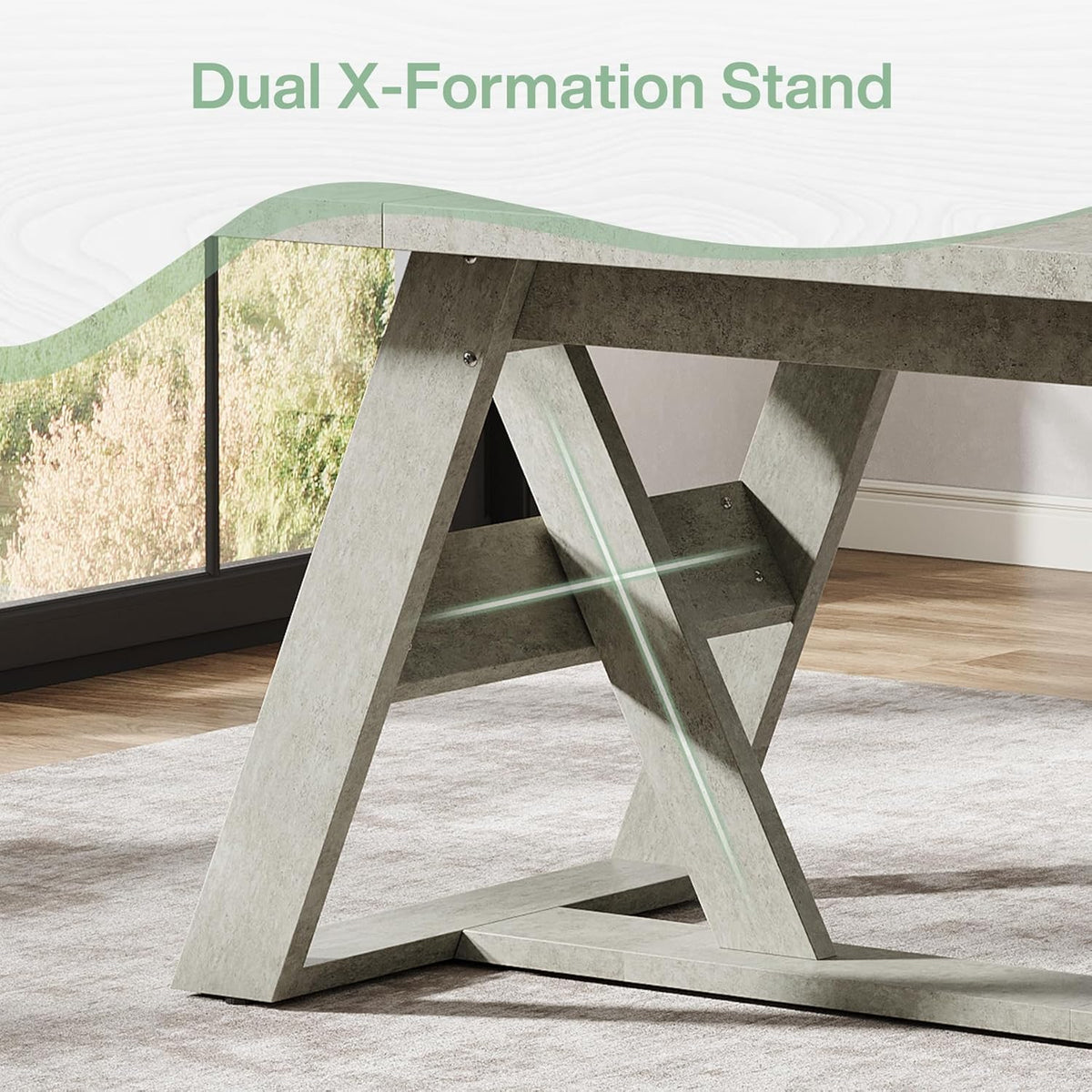 Gray Wood Dining Table L28663