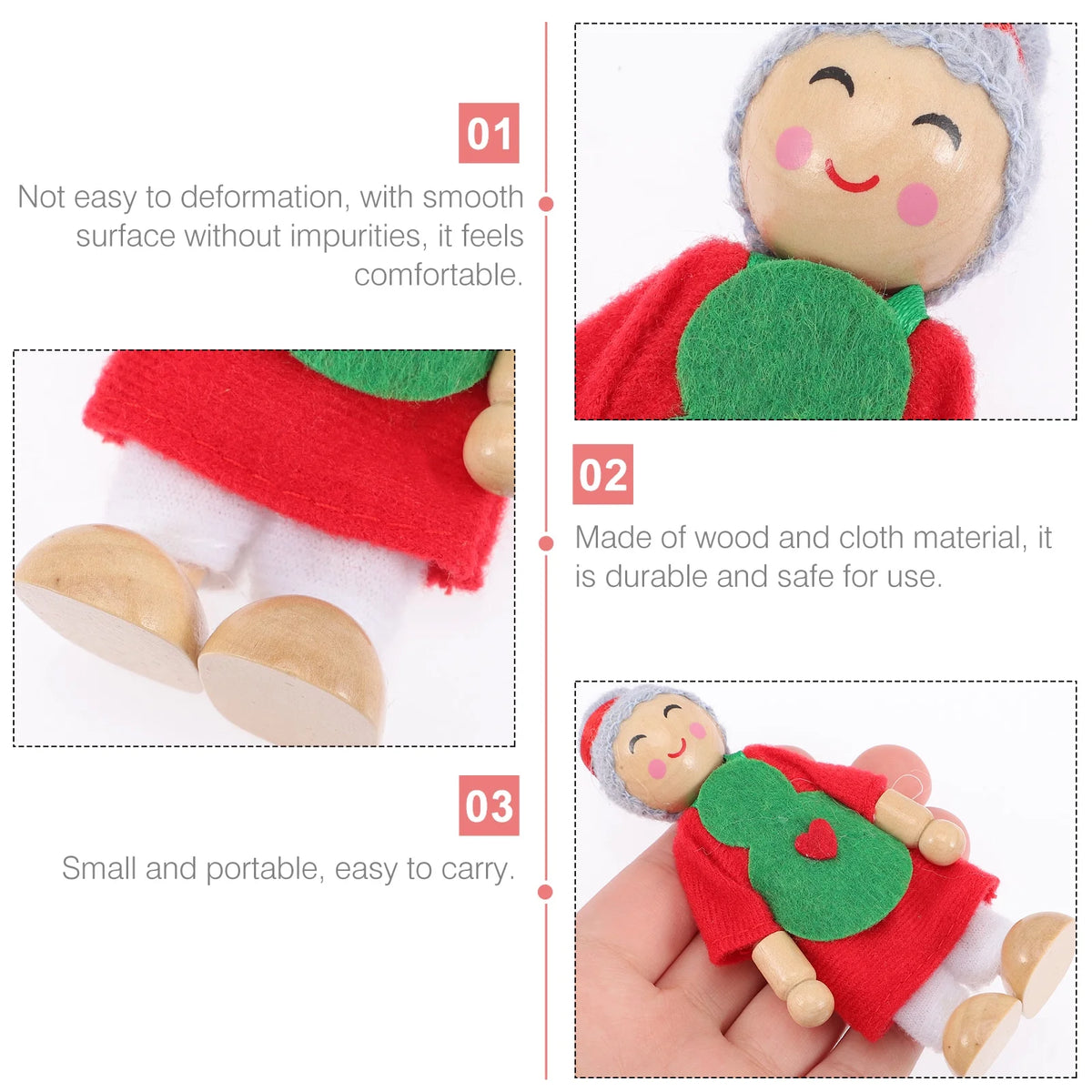 7pcs Wooden Doll Playset B810