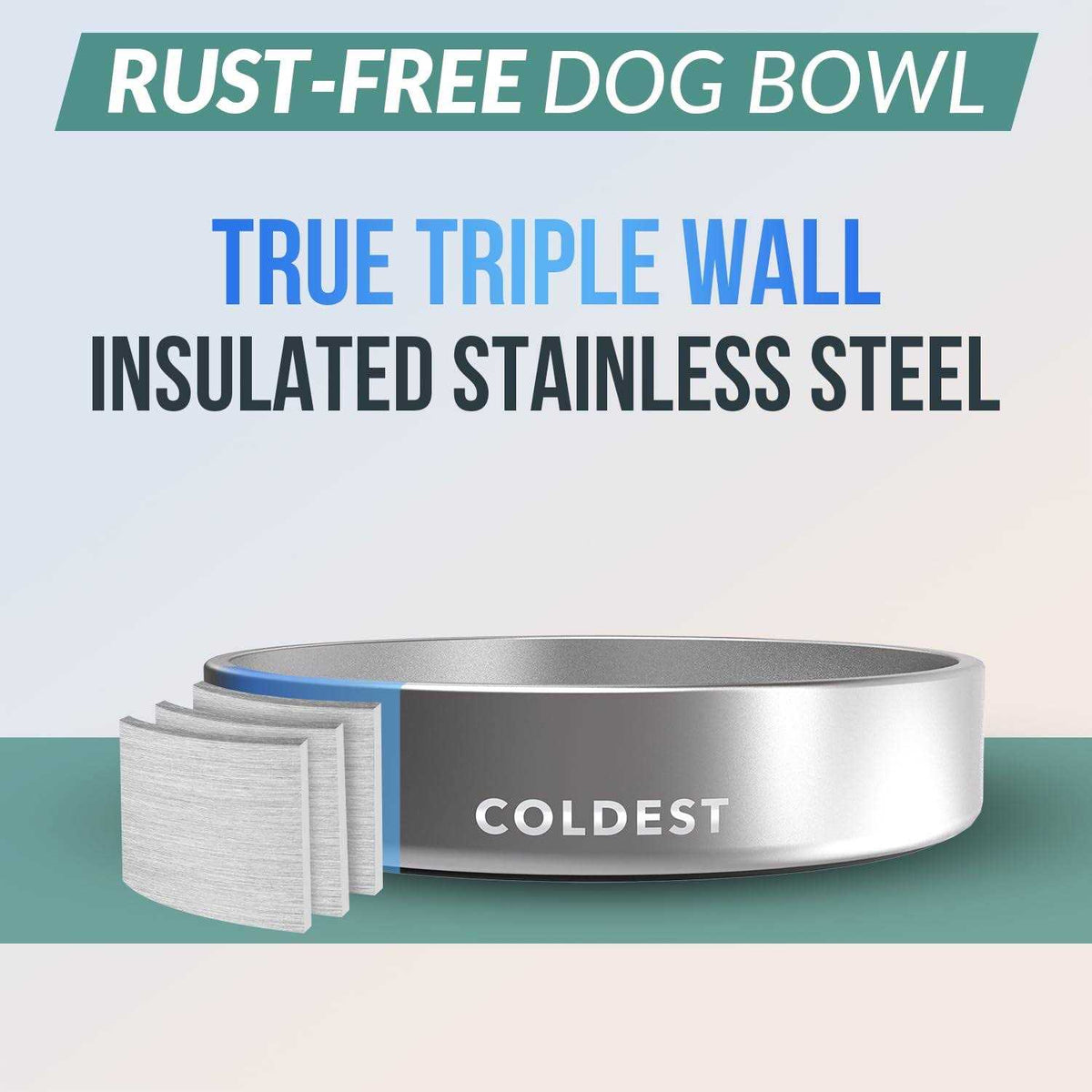 Stainless Steel Non Slip Insulated Dog Bowl V39865