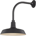 Black Gooseneck Outdoor Barn Light with 14 Shade J881273