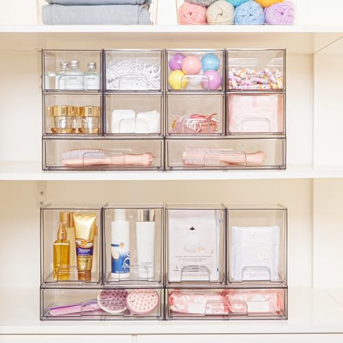 Clear Stackable Acrylic Storage Drawers 2 Pack I251642