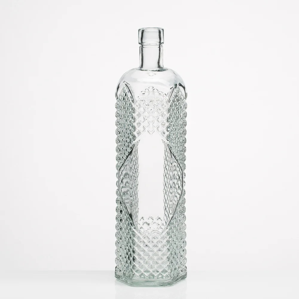 Textured Glass Bottle Set of 24 V425