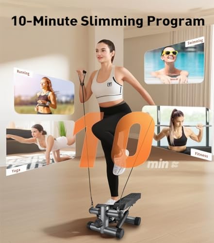 Mini Stepper with Resistance Bands and LCD Monitor H72204