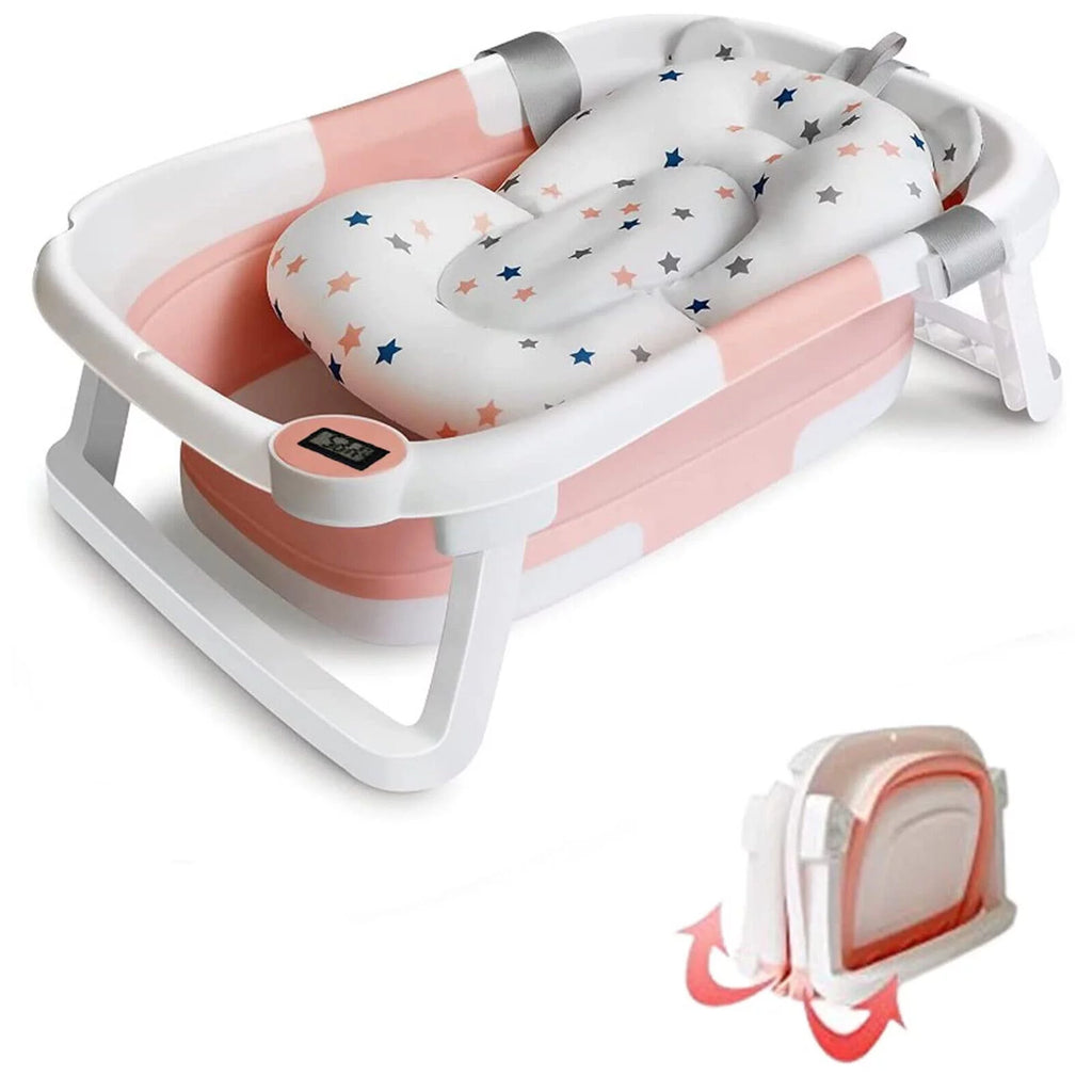 Collapsible Baby Bathtub with Thermometer U663