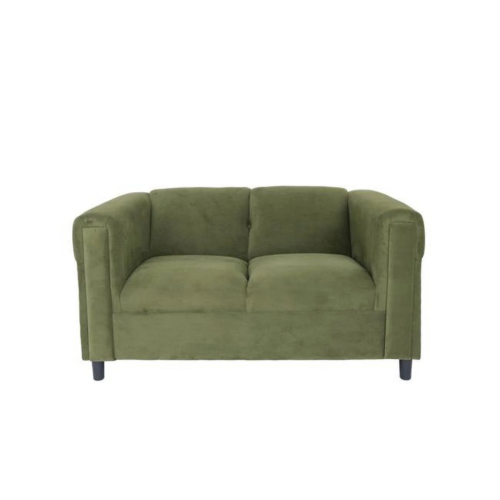 Green Black Microsuede Love Seat U81822