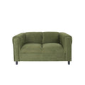 Green Black Microsuede Love Seat U81822