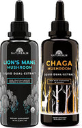 Lion's Mane & Chaga Mushroom Extract Organic Liquid Drops 50 mL 2 Pack O824929