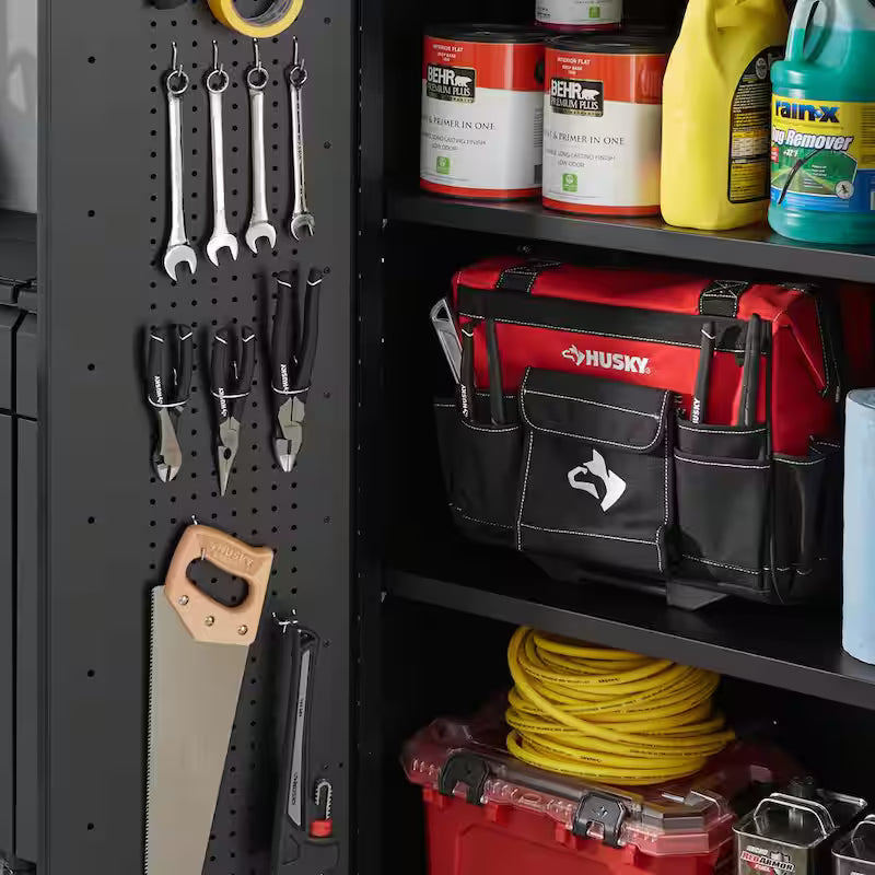 24-Gauge Steel Freestanding Garage Cabinet in Black M681752