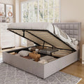 King Size Lift Up Storage Upholstered Platform Bed Frame K59391