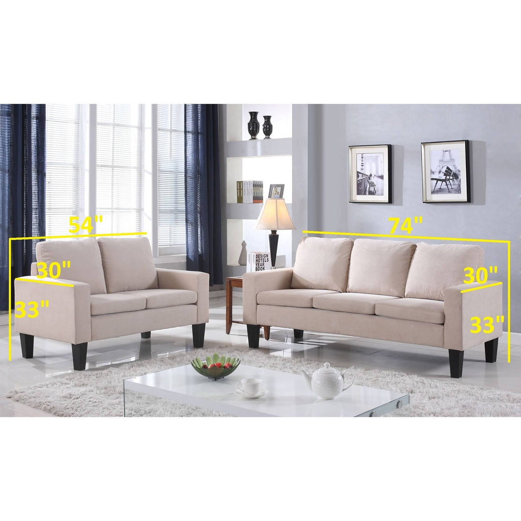 Beige Microfiber Sofa C614746