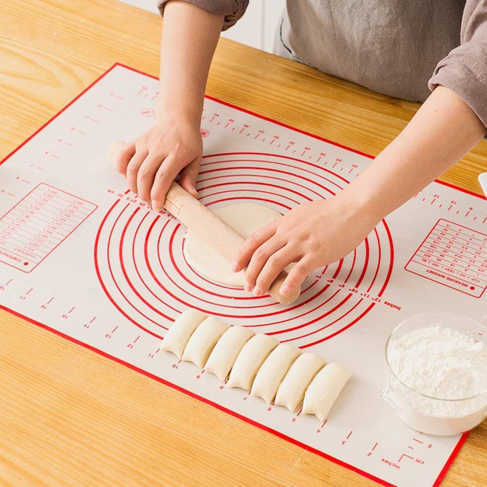 Large Silicone Non Stick Baking Mat with Measurement, Red F36316
