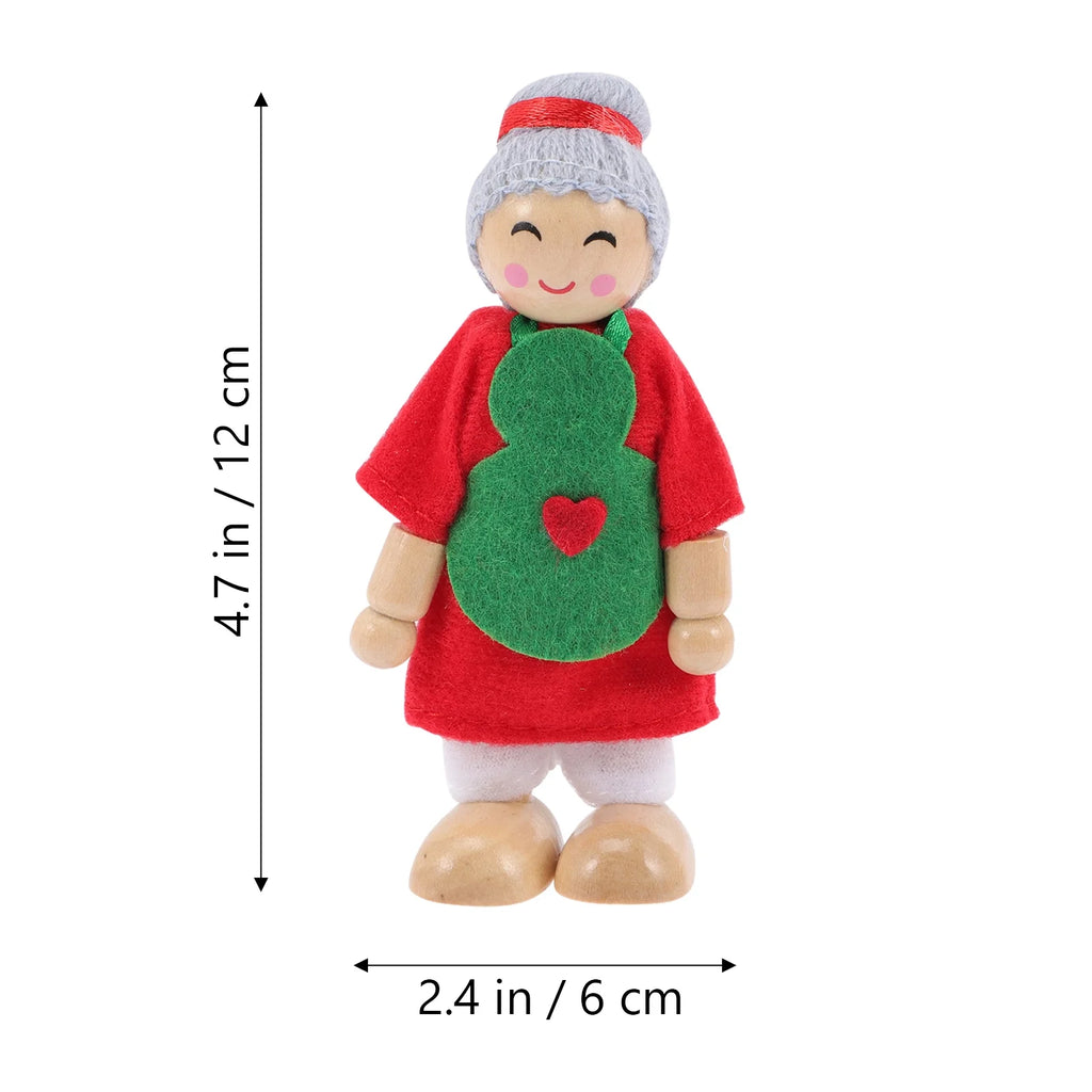 7pcs Wooden Doll Playset B810