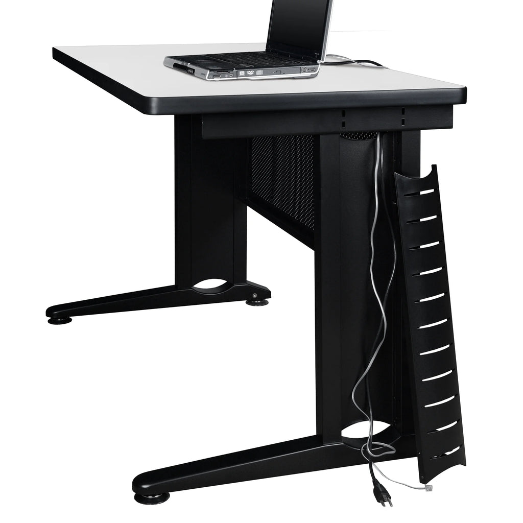 72 x 24 in. White Teachers Desk with Drawer Unit W815
