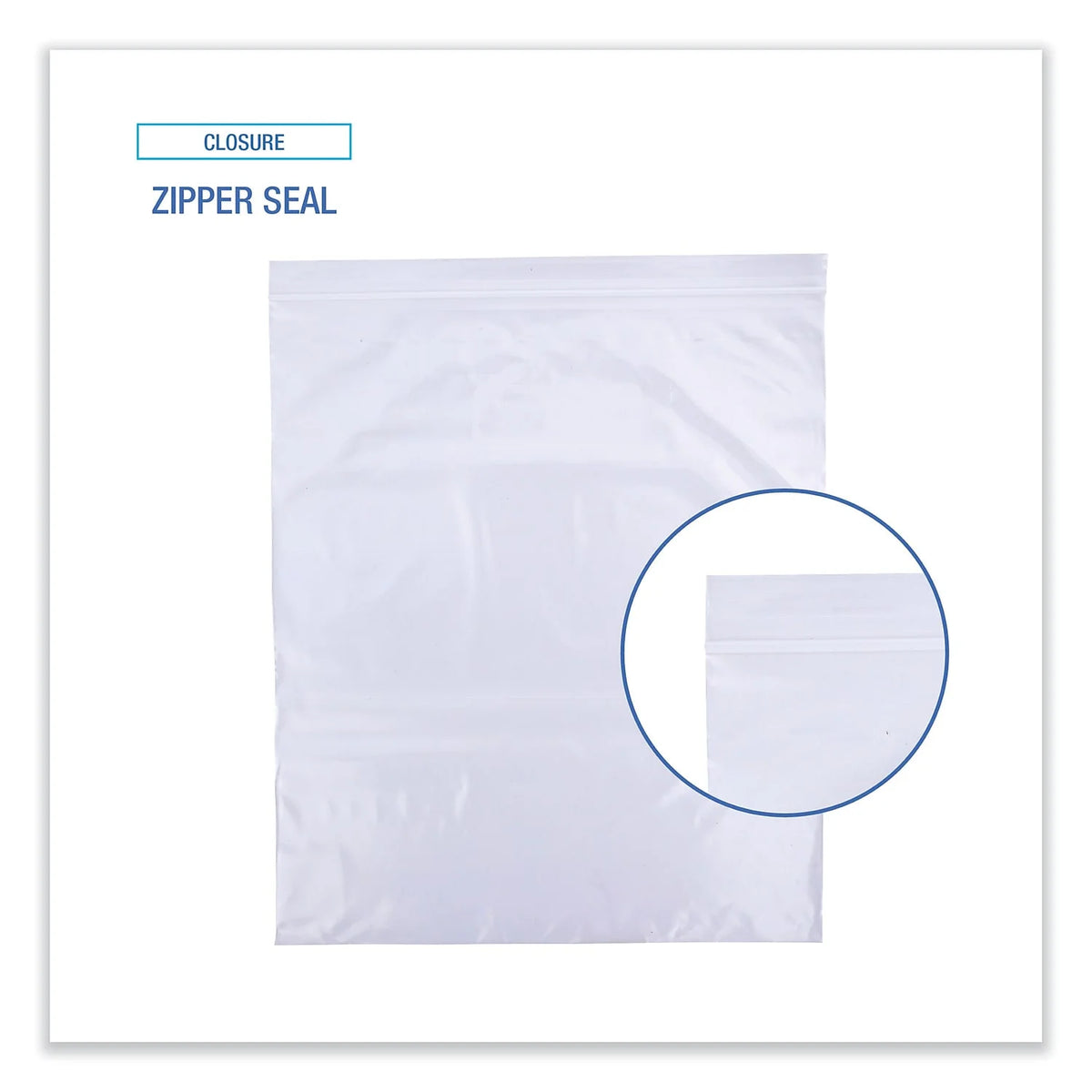 Reclosable Food Storage Bags, 2 gal, Clear, 100/Box Q700