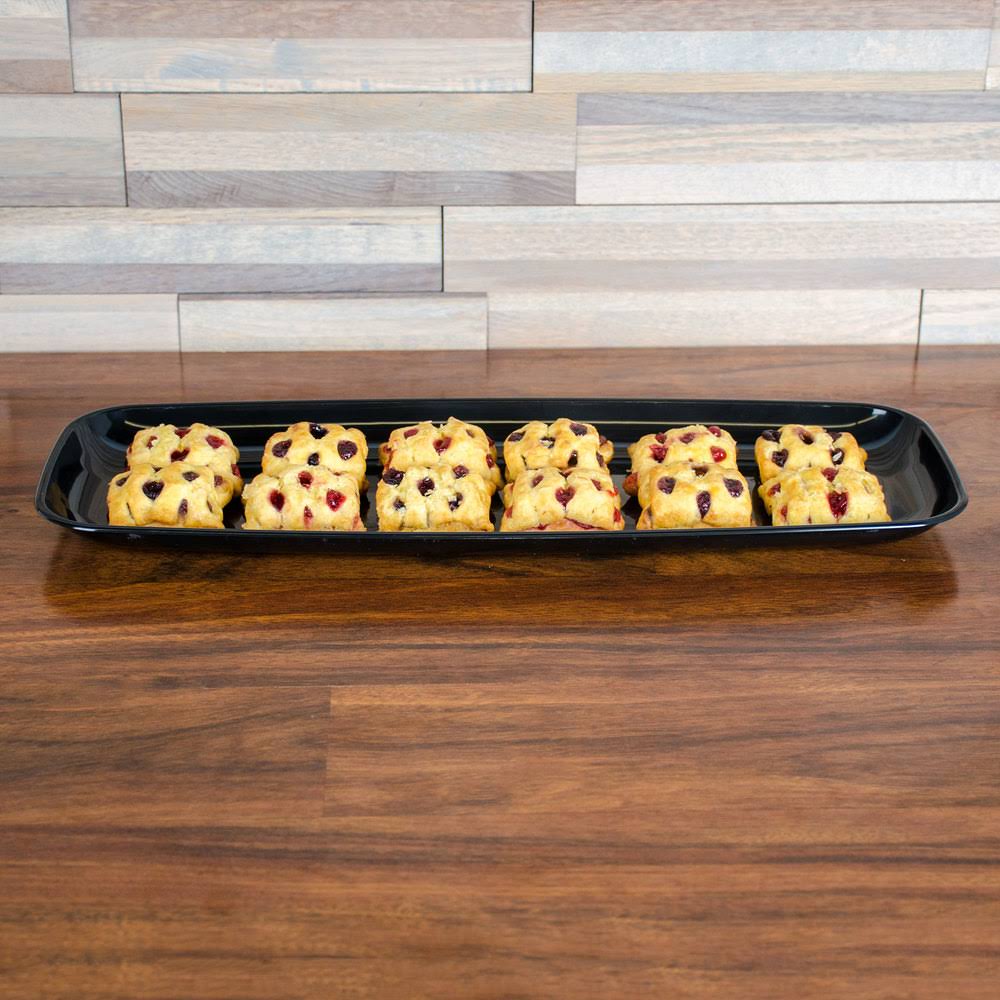 Black Plastic Platter Catering Tray D88244