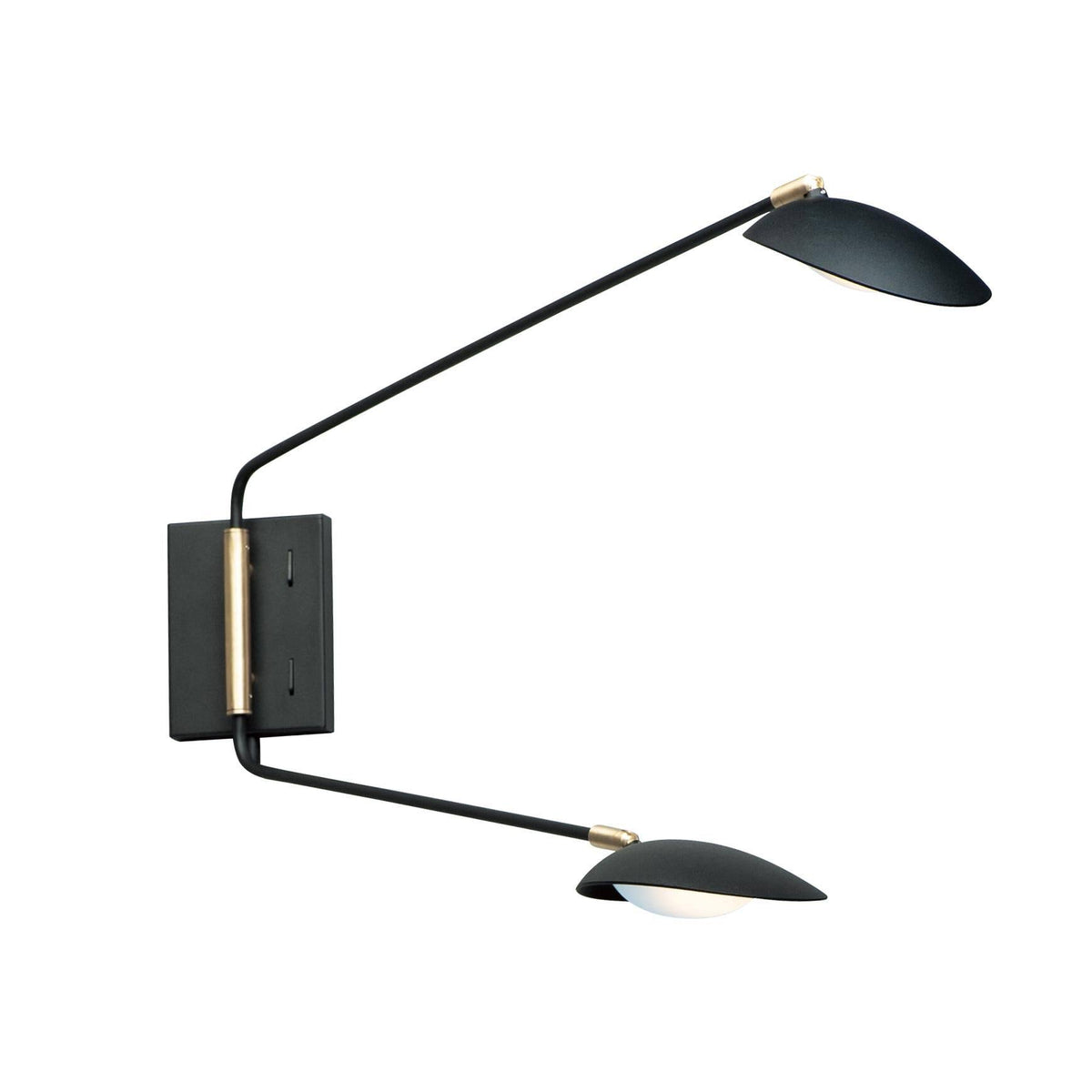 Black Satin Brass LED Wall Sconce M652