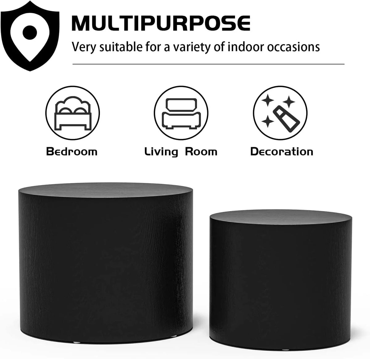 Set of 2 Square Wood Coffee Table F414149