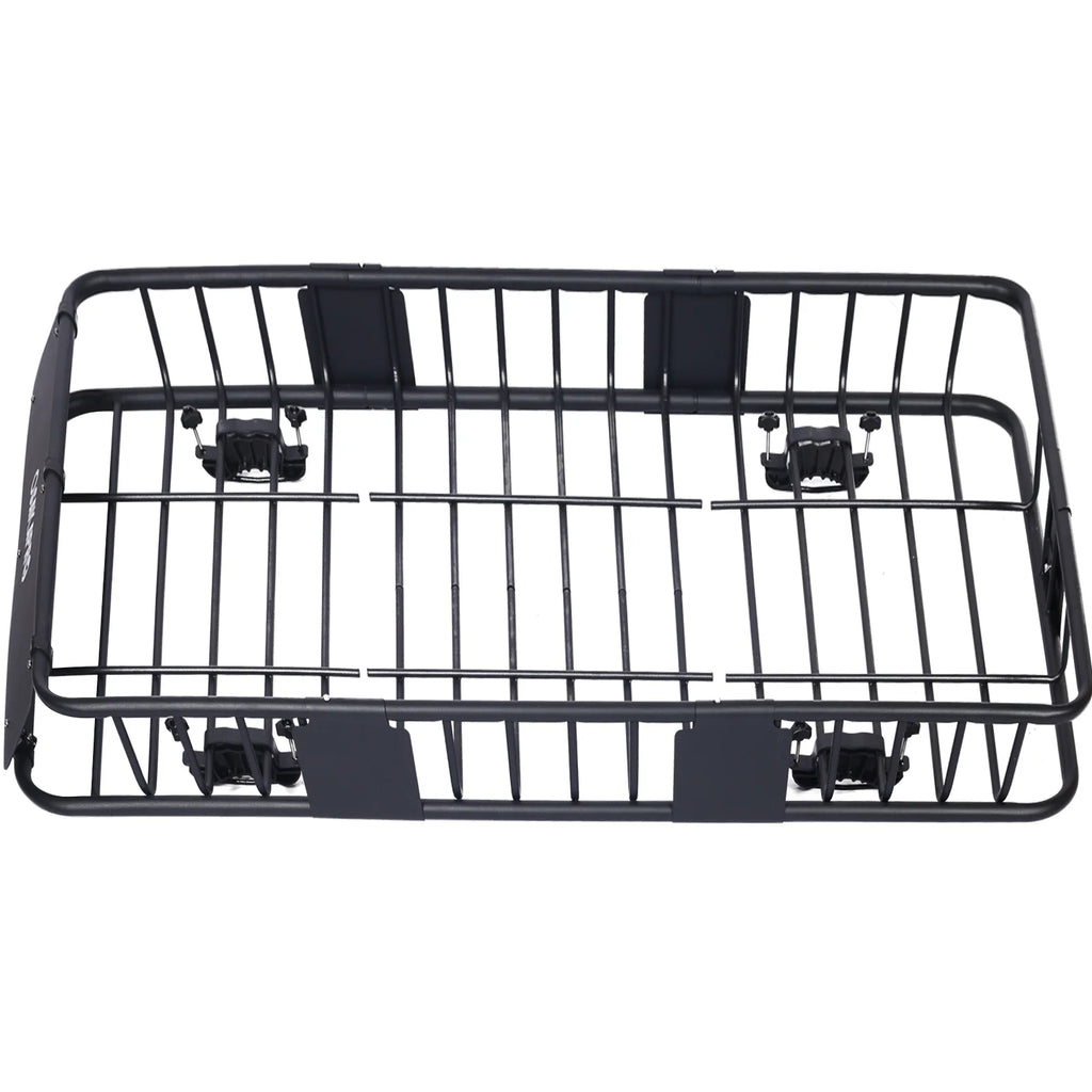 Black Steel Roof Rack Cargo Carrier Basket G82519