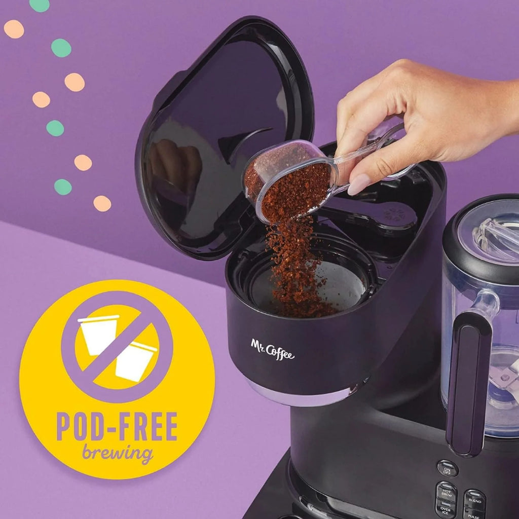 3-in-1 Iced and Hot Coffee and Tea Maker and Blender with Reusable Filter V77214
