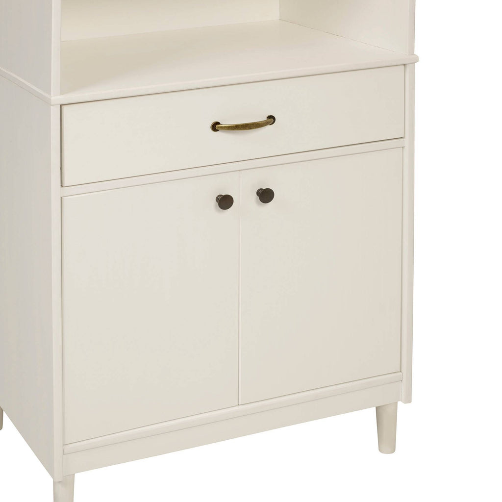Solid Wood Storage Hutch White N809735